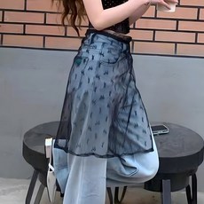 리본 시스루 레이어드레이스, 블랙