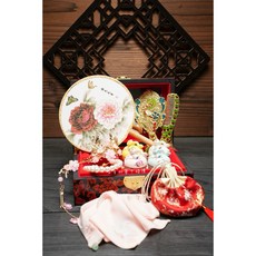 公主的夢中婚禮 拜媽祖地母娘娘等神明胭脂水粉套組 適用於還願、聖誕敬獻神尊擺宴 展現對神明的敬意, 1個