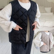 애플망고옷장 1+1 겨울 이너베이스 심플조끼패딩 2개세트