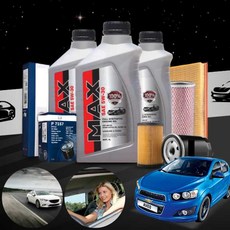 쉐보레 아베오 1.4 터보(15~16) 가솔린 MAX 롱라이프(2만km) 엔진오일세트 5W30