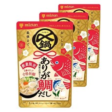 미쓰칸 〆까지 맛있다 아리가 도미 육수 전골 쯔유 농후 백탕 반죽 나베쯔유 스트레이트 나베노나베쯔유 750g × 3개