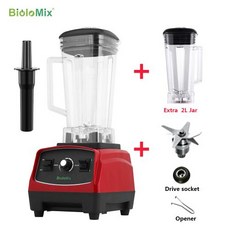 다용도 블렌더 Biolomix BPA 프리 상업용 등급 가정용 전문 스무디 파워 믹서 착즙기 과일 프로세서 2200W 2L, 15) Red 2L jar fullparts - AU