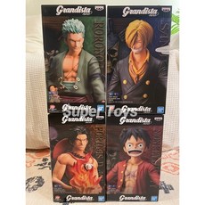 BANPRESTO 航海王 公仔 魯夫 香吉士 索隆 艾斯 Grandista 景品, 1個
