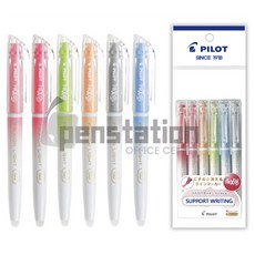 파이롯트 프릭션 지워지는 형광펜 6색 세트(파이롯트 전용 포장 케이스), 네추럴 6색 세트