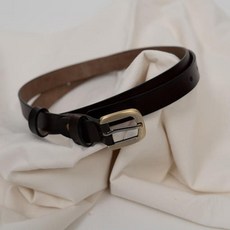 여성용벨트 심플 갈색금장 레트로 허리띠 복고풍 허리벨트