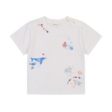 아가방 테오언더씨반팔티 O WHITE 01S331006