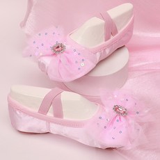달콩슈 여아용 발레화 쉬폰 리본 보석 발레슈즈 DBS311