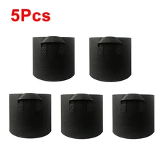 그물망 울타리 촘촘한 새 동물 메쉬 나일론 보호망 휀스 안전망 손잡이가 달린 두꺼운 부직포 재배 가방 1, 04 7Gallon 35X28cm, 01 CHINA, 09 5PCS Black