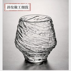 錘紋樹皮玻璃杯 旋風杯 日式錘紋水杯 啤酒杯 果汁杯, 1個