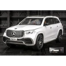 벤츠 GLS63 AMG 다이캐스트 합금 모형 자동차 SUV 사운드 라이트 장난감 선물, 1. white BOXED