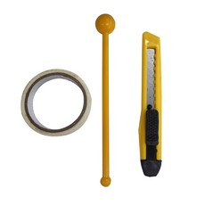 美縫小工具 美工刀 紙膠帶 壓邊球, 1個, 小工具( 美縫紙+壓縫球+美工刀)