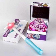 ufo 매직 마술 마술도구 무대소품 공중부양 공 소품 트릭 공연 무대용 장난감 어린이, 핑크 플라잉볼+선물상자+지팡이, 1개