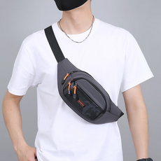 힙색 남성 다목적 스포츠 핸드폰 파우치 러닝백 대용량 아웃도어 브라, 그레이, 1개