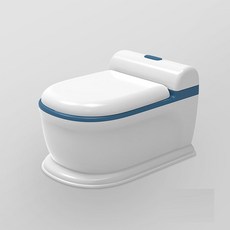 加利寶貝 兒童仿真馬桶 時尚簡約設計 寶寶如廁訓練便器 安全材質防滑, 深海藍,PP硬墊