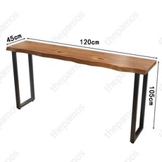 폭좁은테이블 책상 좁고 카페 창가테이블 협탁 폭좁은 창가 사이드 간이, 길이 120cm 너비 45cm 높이 105cm