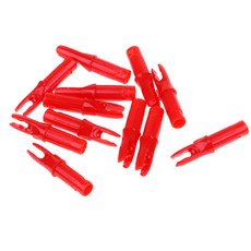 shangren ID 6.2mm 양궁 화살에 대한 노크에서 12Pcs 플라스틱 화살표 푸시, 레드
