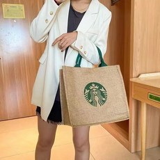 스벅 페브릭 캔버스 토트백/핸드백/대용량백/데일리백/캐주얼가방/블랙/화이트/베이지