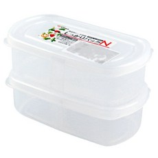 [윤자매네] [1+1] 일본 나카야 타원 밀폐 소분 저장용기 반찬통 300ml 2P -N, 2개, 2개