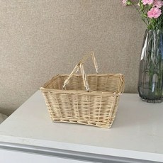 예쁜 리본 피크닉 꽃 가방 라탄 공원 쇼핑 바구니 감성사진 한강 나들이