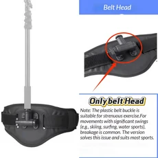 Insta360/GoPro/DJI용 업그레이드 허리 벨트 마운트 스트랩 + 조절 가능한 셀카봉 교체 파노라마 스포츠 카, 04 8 pieces
