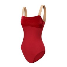 ModLatBal 여성용 프린세스 탱크 레오타드 성인용 댄스 발레 코스튬 레드/벨벳