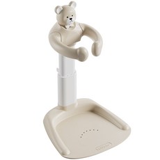 YOUGAO 寶寶洗澡站立臺 嬰幼兒洗浴架, 卡通款-卡其色