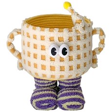 루비코코 왕눈이 귀여운 수납 바구니 정리 바스켓, 1개, 옐로