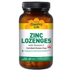 Country Life 鋅+維他命C 櫻桃味口含錠, 60入, 1個, 60錠