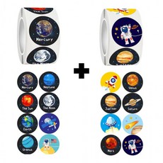 1000매입 지구 행성 지구인 스티커, 1세트, 혼합(S616768) 1000매