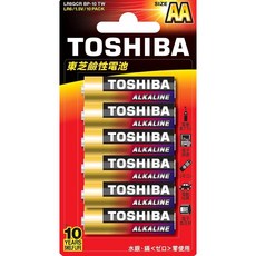 TOSHIBA 東芝 鹼性電池 3號AA 4號AAA (10入裝/6入裝/2入裝), 1個, 3號6入, 6