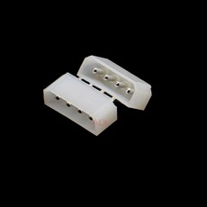 PC 컴퓨터용 Molex 화이트 빅 4p 4d 암 소켓 스트레이트 할로우 니들 Atx Ide 전원 커넥터 5.08mm 5 개 10, [02] solid, 02 solid