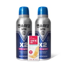 멘소래담 딥앤쿨 에어로솔 150ml x 2개 뿌리는 파스 + 지우개밴드 멸균밴드 10매, 1개