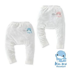 酷咕鴨 Ku.Ku Duckbill 竹纖有機棉初生褲 粉色仙境 6-12個月