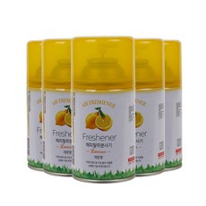 해피룸 탈취분사기향캔 280ml 6개1세트 탈취와 방향을 동시에 자동 분사기 리필용 방향캔 교환용 향캔, 6개, 레몬