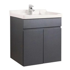 【海夫健康生活館】ITAI一太 碳灰鋼烤設計 瓷盆浴櫃組 61x47.5x91cm(Z-GLDC001), 1個