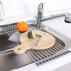 싱크롤리 12롤 롤선반 물빠짐 싱크대 건조 주방 정리, 그린