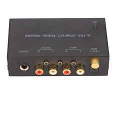 GOWENIC PP400 포노 턴테이블 프리앰프 독립적인 노브 제어가 가능한 미니 전자 오디오 스테레오 입력 출력 레코드 플레이어 증폭기 100240V2, 1개