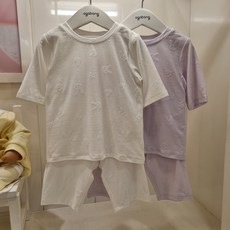 아가방 NC엑스코점 2026 여름신상! 보들보들 부드러운 촉감 신축성 좋은 실내복 외출복 겸용 노니 7부 내의! 데일리 편한 유아 칠부 상하세트 어린이집 등원룩 출산선물 추천