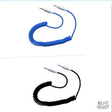 SW 4극 AUX케이블 자동차aux선 스프링케이블, 화이트