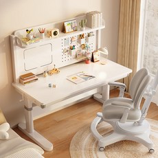 兒童學習桌 實木升降桌 課桌椅組 學生家用寫字桌 手動升降書桌 人體工學設計 多層收納空間 防潑水桌面, 清北博士家Pro【進口實木】,80x60x55CM