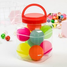 臺灣出貨 夜光彈力球親娛樂超大彈力球彈力球大號超級大號直徑6釐米4.5釐米, 60號普通球10個【送盒子】, 1個