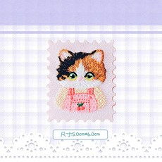 可愛貓咪手工刺繡DIY材料包 手作裝飾品 貓咪造型胸針 初學者適用, 貓咪1號, 1個