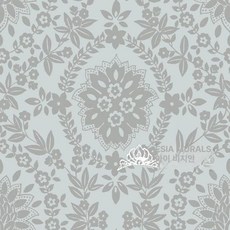 꽃무늬 벽지 수입 시트지 엔틱 빈티지 주방 엔 제이스튜, 패턴5 무봉제 궁전 천연 실크