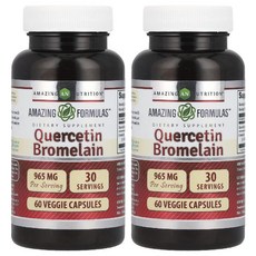 브로멜라인 퀘르세틴 브로멜린 효능 Quercetin Bromelain 60캡슐 2병, 60정