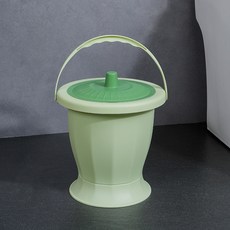 굿라이프랩 캠핑 노인 이동식 휴대용 요강 변기, 1개, 그린
