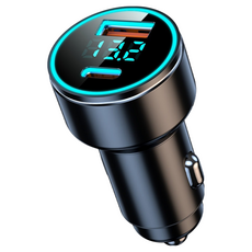 YORI CAR 優里 車用電源供應器 雙孔超級快充 USB Type-C 20W快充, 黑色, C08