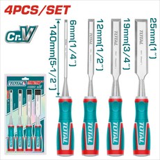 TOTAL 木工鑿刀組 4PCS, 1個