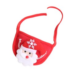 히히힛 강아지 크리스마스파티용 턱받이 고양이루돌프턱받이, 레드
