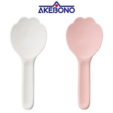 아케보노 고양이 엠보싱 발바닥 밥 주걱 화이트(CH-2043) 핑크(CH-2045), 아케보노 고양이 주걱 화이트(CH-2043), 1개