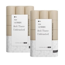 휴홈 3겹 무표백 느린 고급롤화장지, 27m, 30개입, 2개